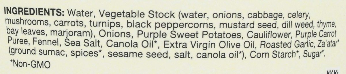 Whole Foods Market, Purple Sweet Potato with Za'atar Soup, 24 Ounce