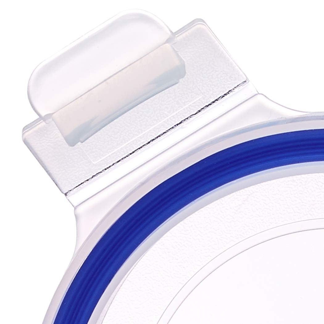 Amazon Brand - Solimo Round Glass Storage Container Set, 350ml, Set of 3, Transparent