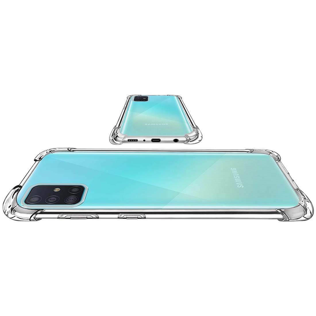 Amazon Brand - Solimo Mobile Cover (Soft & Flexible Back case) for Samsung Galaxy A51, (Transparent)