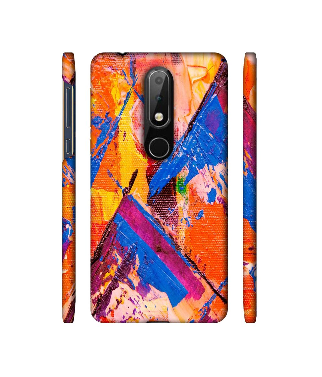 Amazon Brand - Solimo Designer Barfi Shape Multicolor Texture 3D Printed Hard Back Case Mobile Cover for Nokia 6.1 Plus