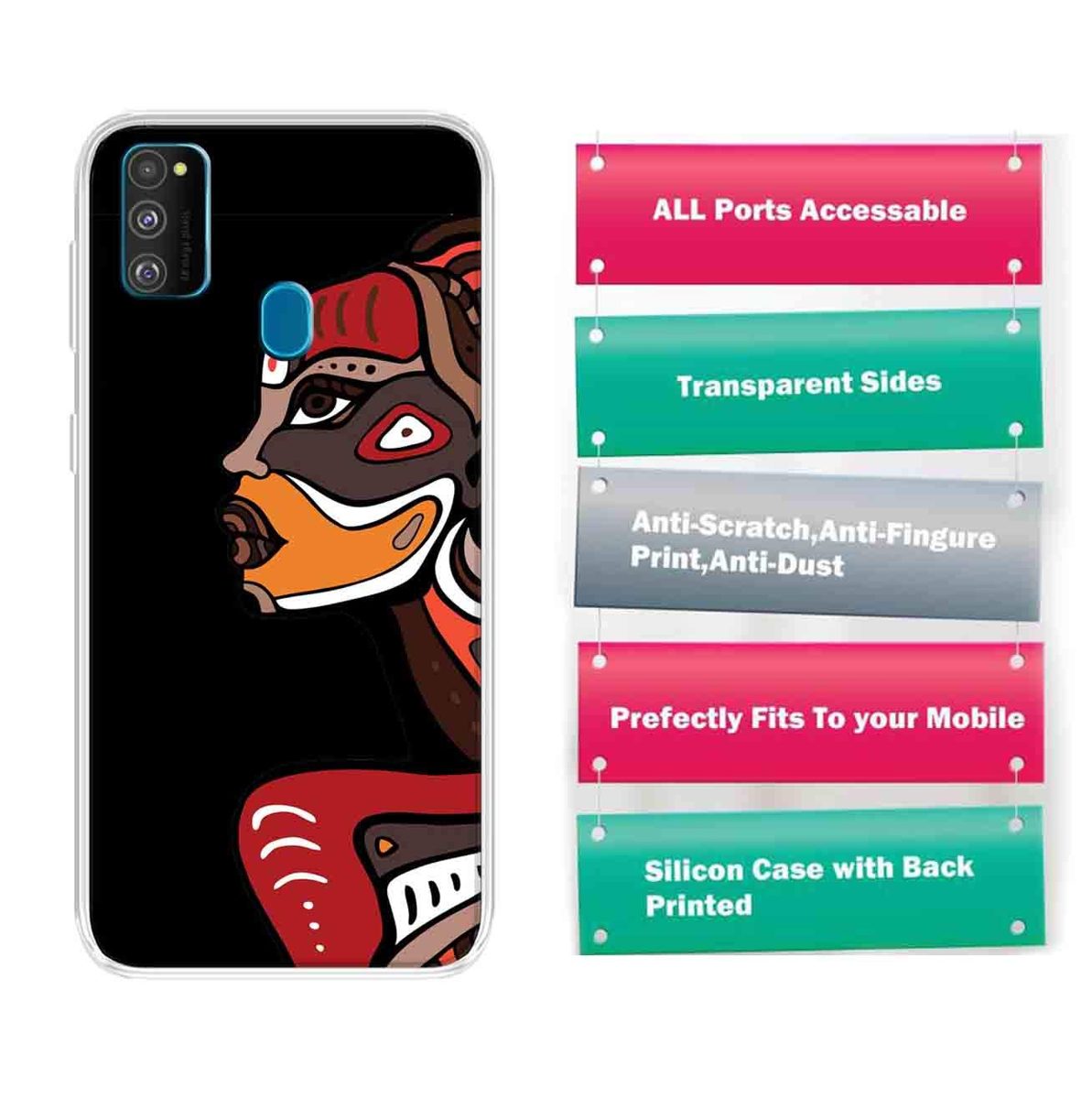Amazon Brand - Solimo Designer Multicolor Cartoon Printed Soft Back Case Mobile Cover for Samsung Galaxy M21 / M30s