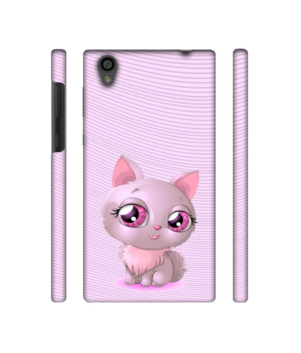 Amazon Brand - Solimo Designer Cute Pink Cat 3D Printed Hard Back Case Mobile Cover for Sony Xperia L1