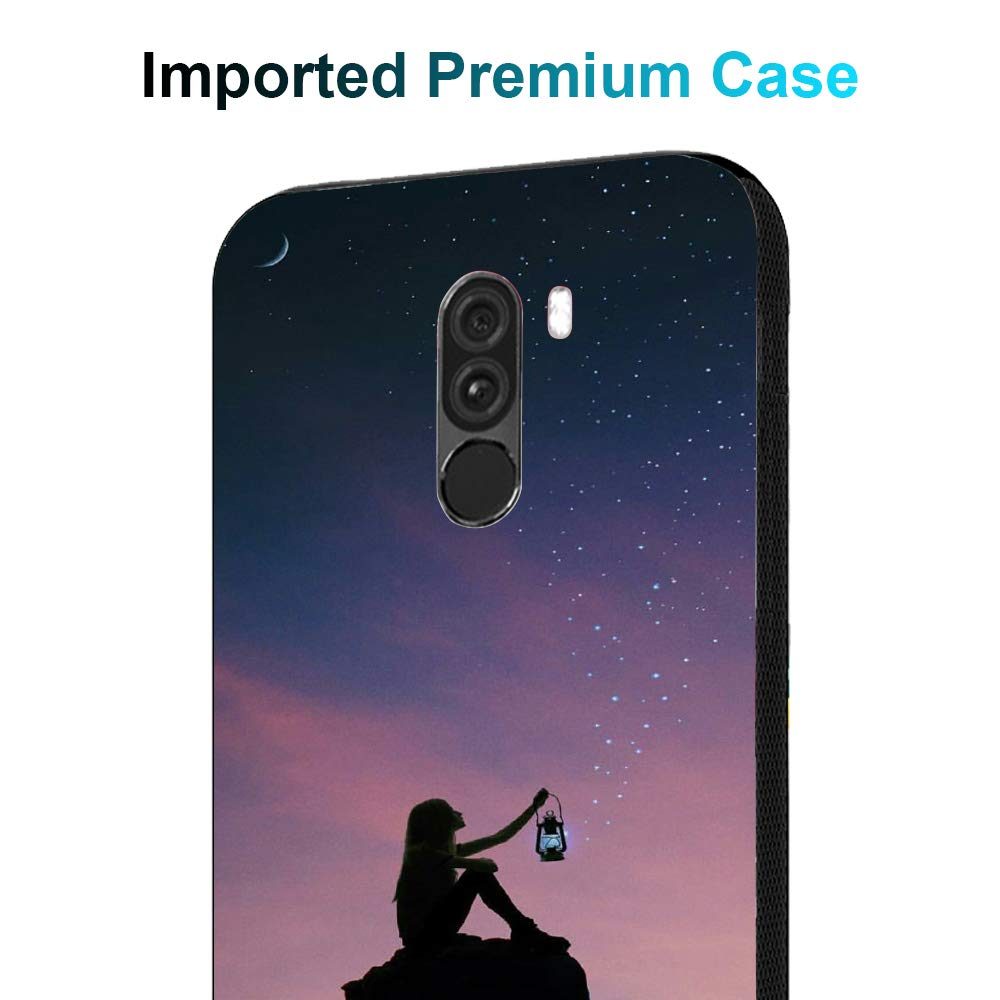 Amazon Brand - Solimo Designer Star Printed Hard Back Case Mobile Cover for Poco F1 (D1267)