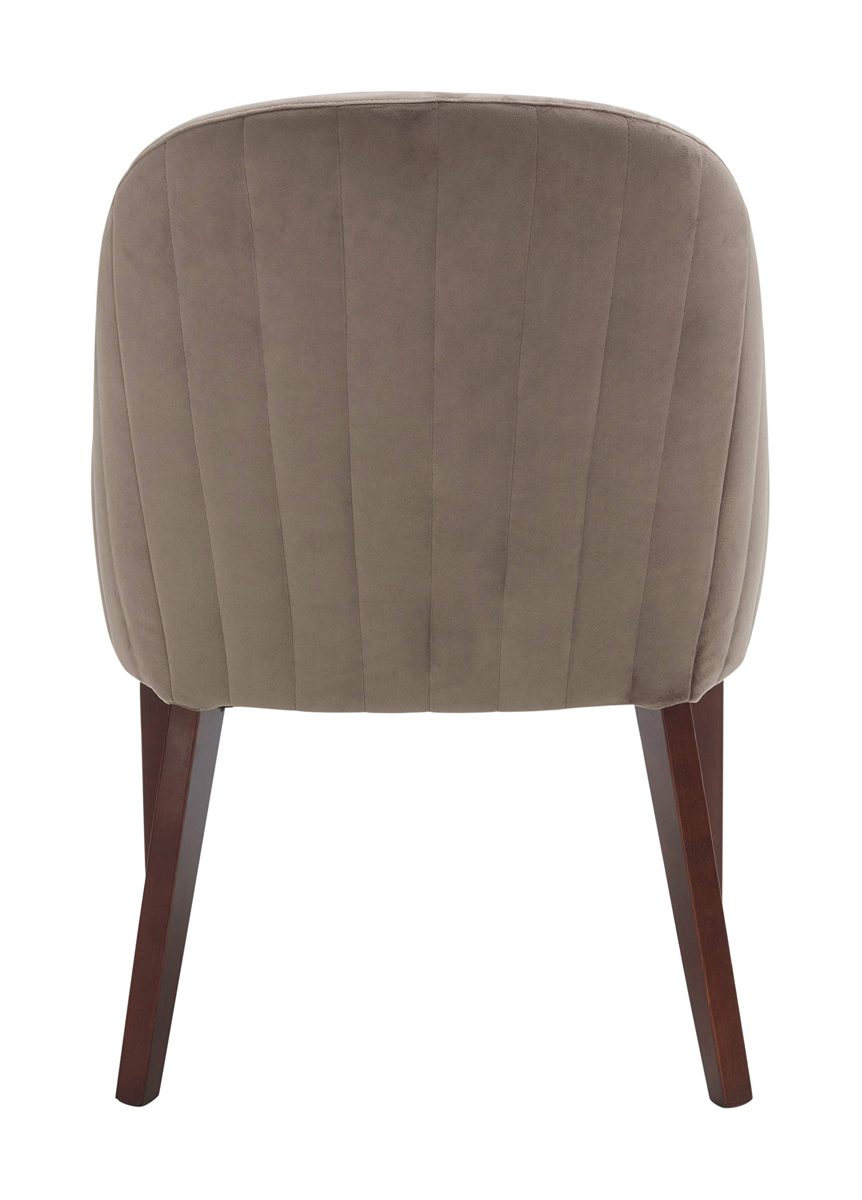 Amazon Brand – Rivet Contemporary Curved Channel-Back Dining Chair, 35"H, Otter Grey