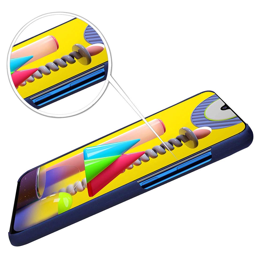 Amazon Brand - Solimo Mobile Cover (Hard Back & Slim) for Samsung Galaxy M31 (Marine Blue)