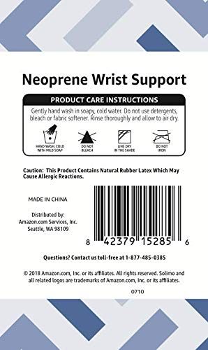 Amazon Brand - Solimo Adjustable Wrist Support, Neoprene, One Size