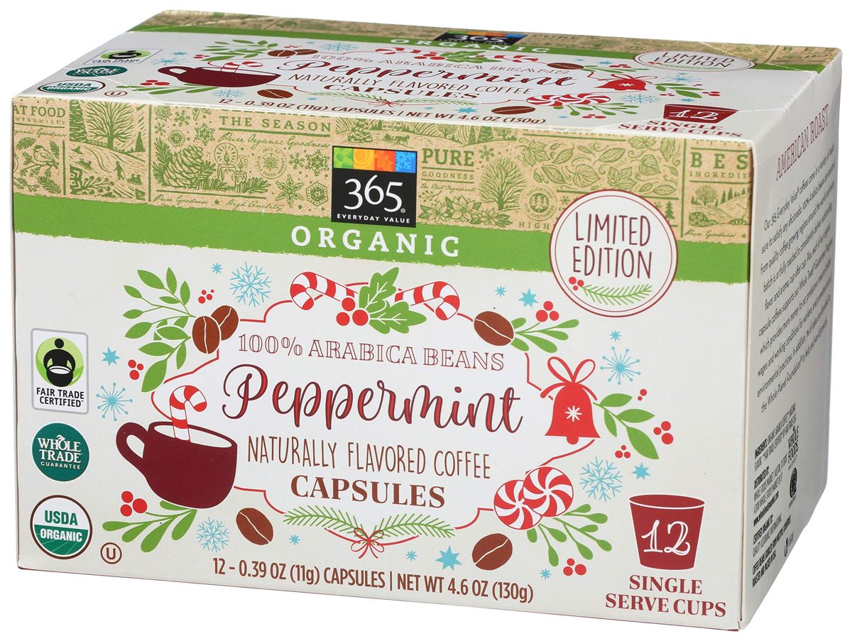 365 Everyday Value, Coffee Peppermint Capsule Organic, 0.92 Gram, 12 Pack