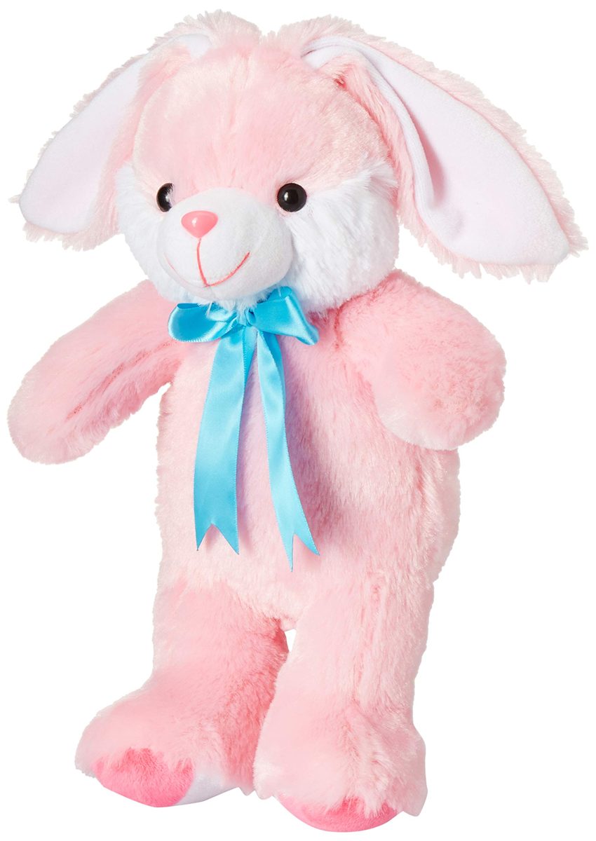 Amazon Brand- Jam & Honey Long Ears Rabbit-pink-30cm
