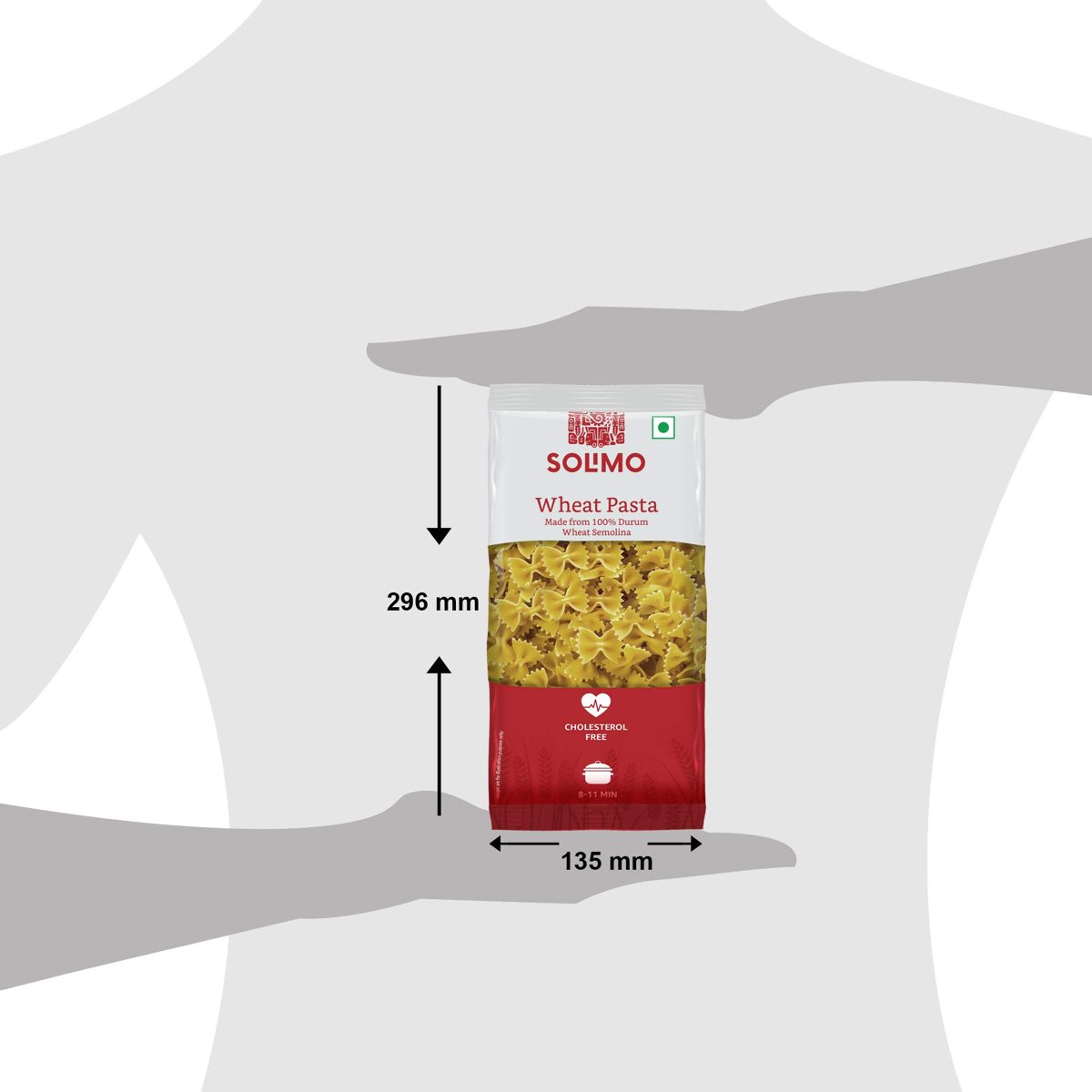 Amazon Brand - Solimo Durum Wheat Farfalle Pasta, 500g