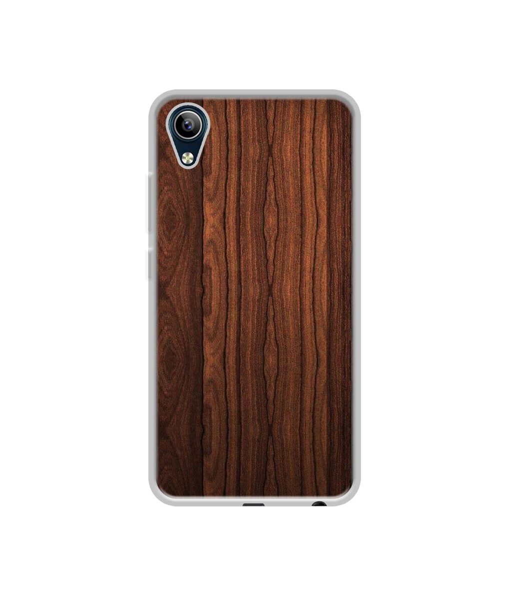 Amazon Brand - Solimo Designer Wooden Texture UV Printed Soft Back Case Mobile Cover for Vivo Y91i