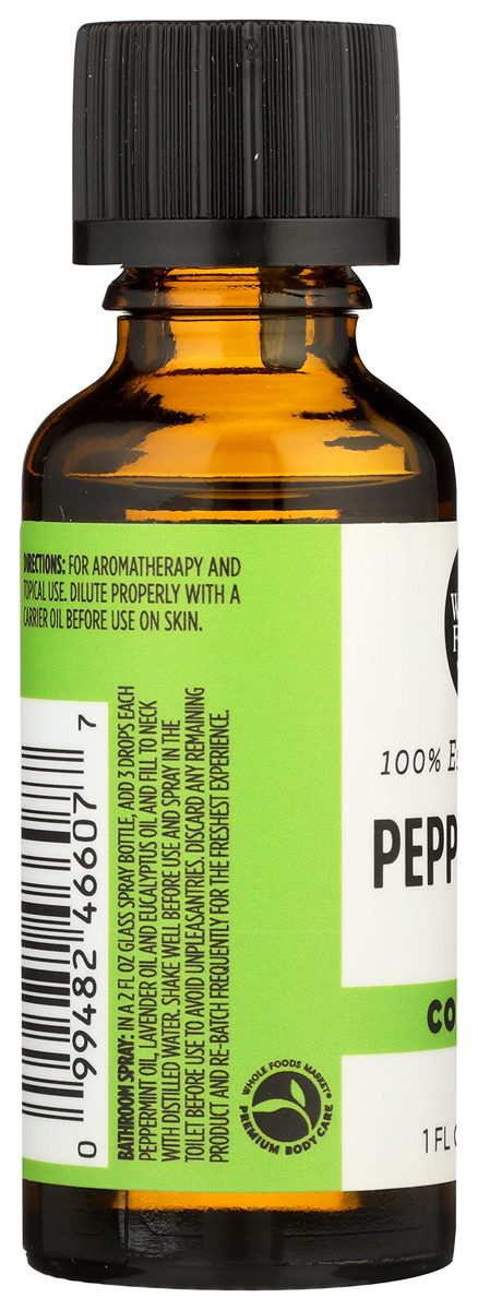 Whole Foods Market, Essential Oil Peppermint, 1 Fl Oz