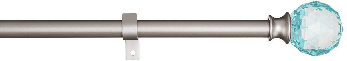 AmazonBasics Decorative 5/8-Inch Curtain Rod with Faceted Ball Finials