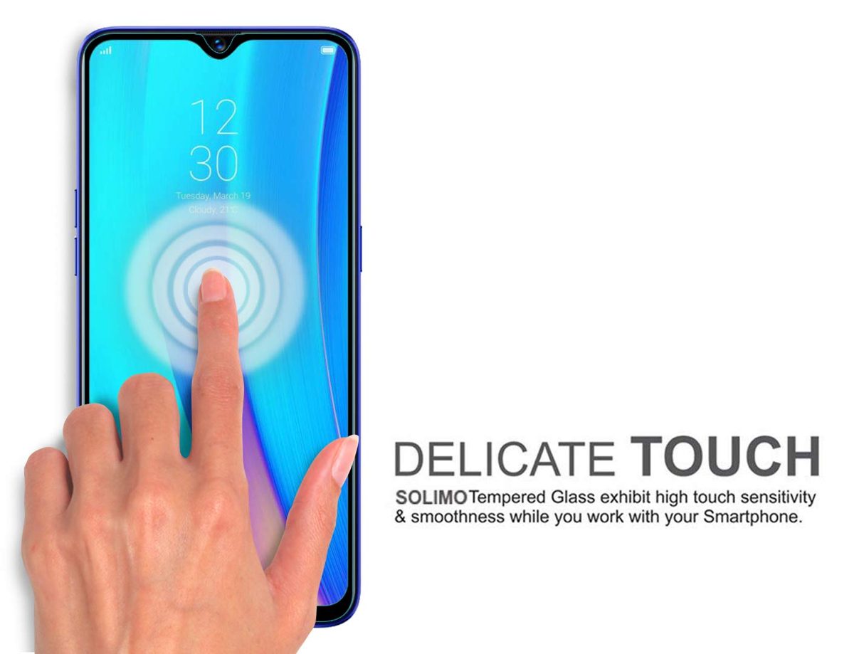 Amazon Brand - Solimo Full Body Tempered Glass for Realme 3 Pro
