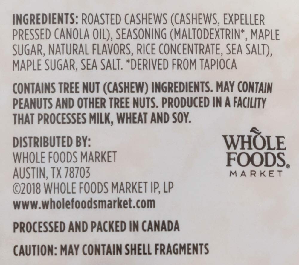 365 EVERYDAY VALUE Maple Cashews, 10 OZ