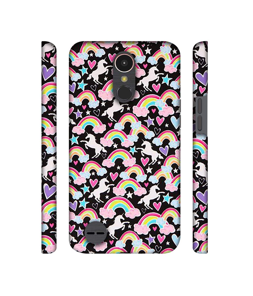 Amazon Brand - Solimo Designer Unicorn Texture 3D Printed Hard Back Case Mobile Cover for LG K10 (2017)