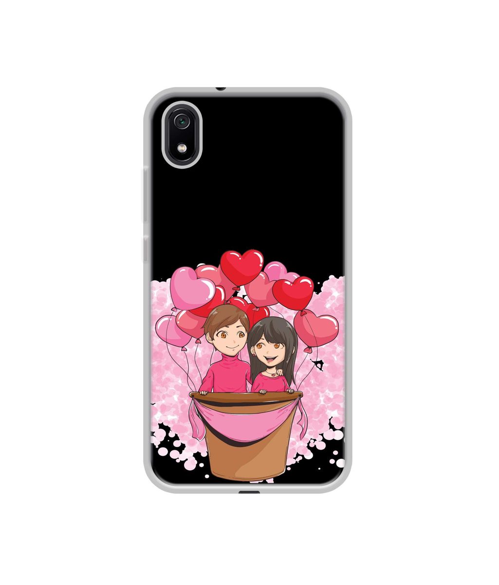 Amazon Brand - Solimo Designer Boy and Girl UV Printed Soft Back Case Mobile Cover for Mi Redmi 7A