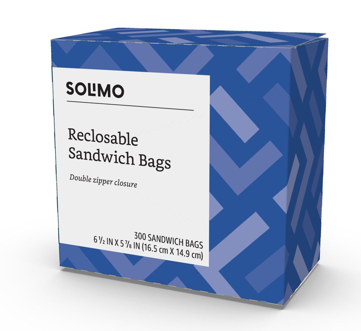 Amazon Brand - Solimo Tall Kitchen Drawstring Trash Bags, 13 Gallon, 45 Count & Solimo Sandwich Storage Bags, 300 Count