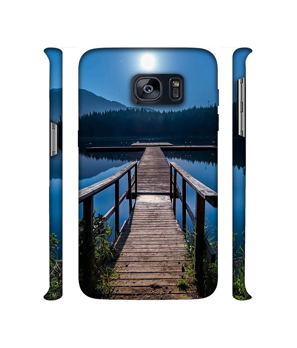 Amazon Brand - Solimo Designer Wooden Beach 3D Printed Hard Back Case Mobile Cover for Samsung Galaxy S7 Edge