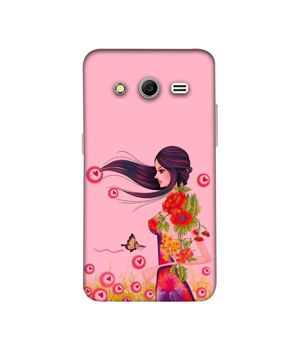 Amazon Brand - Solimo Designer Lady Vector Pattern 3D Printed Hard Back Case Mobile Cover for Samsung Galaxy Core 2 G355H