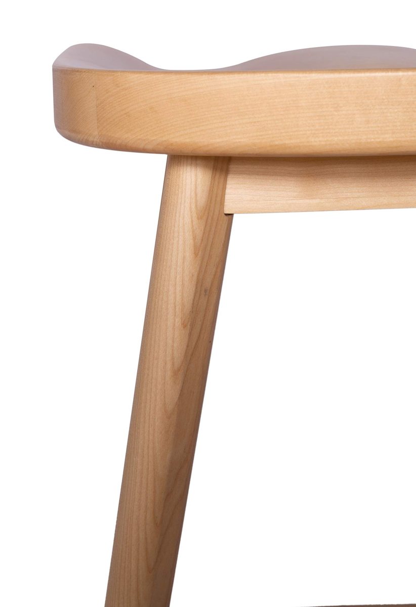 Amazon Brand - Rivet Modern Wood Counter-Height Kitchen Bar Stool, 24" H, Natural