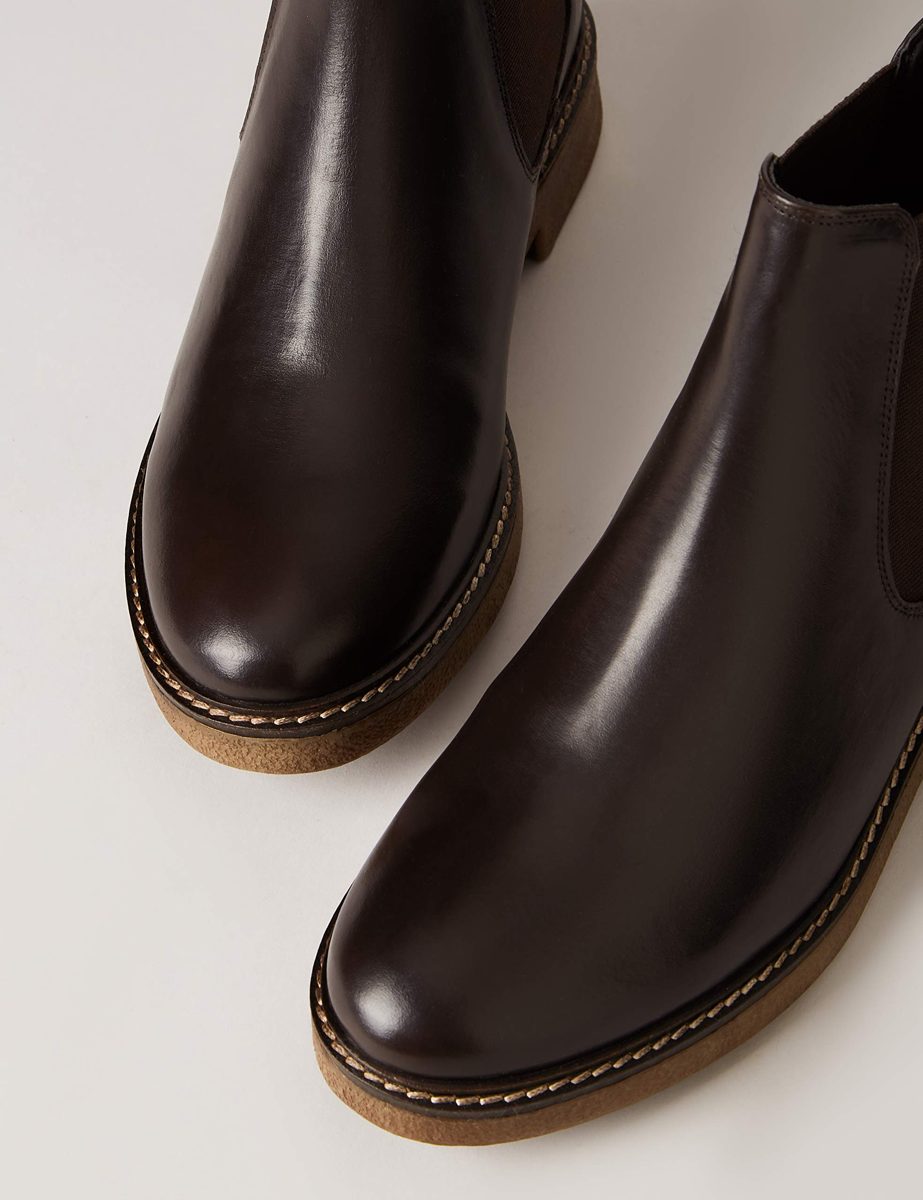 Amazon Brand - find. Women's Chelsea Boots, Brown Chocolate), US 8.5