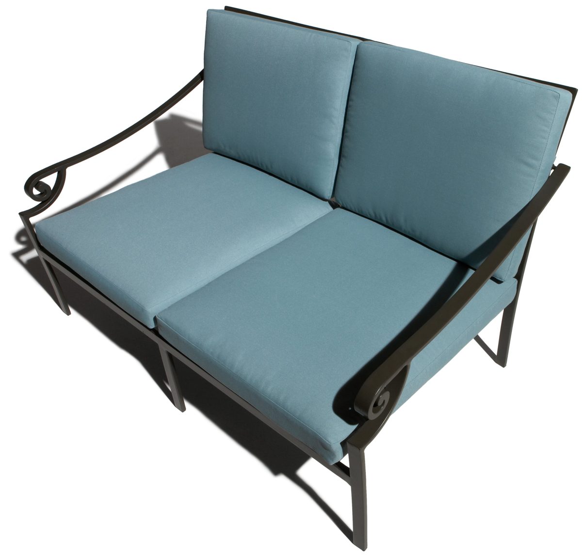 Strathwood Falkner 2-Seater Deep Lounge Sofa Olefin Cushions, Set of 4, Blue Haze