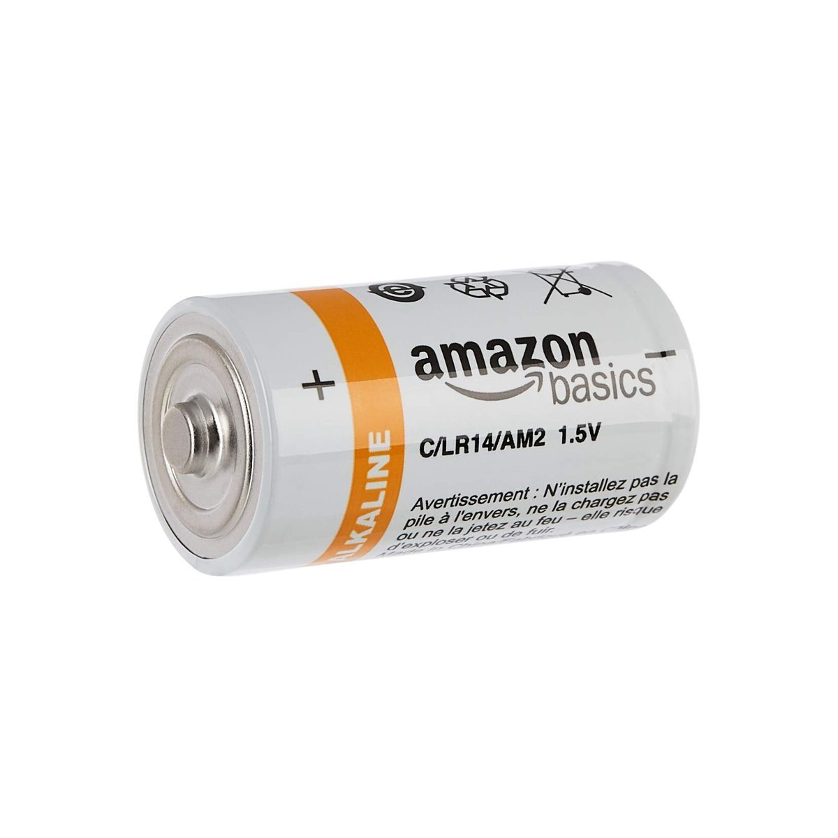 AmazonBasics C Cell Everyday Alkaline Batteries (24-Pack) (Renewed)