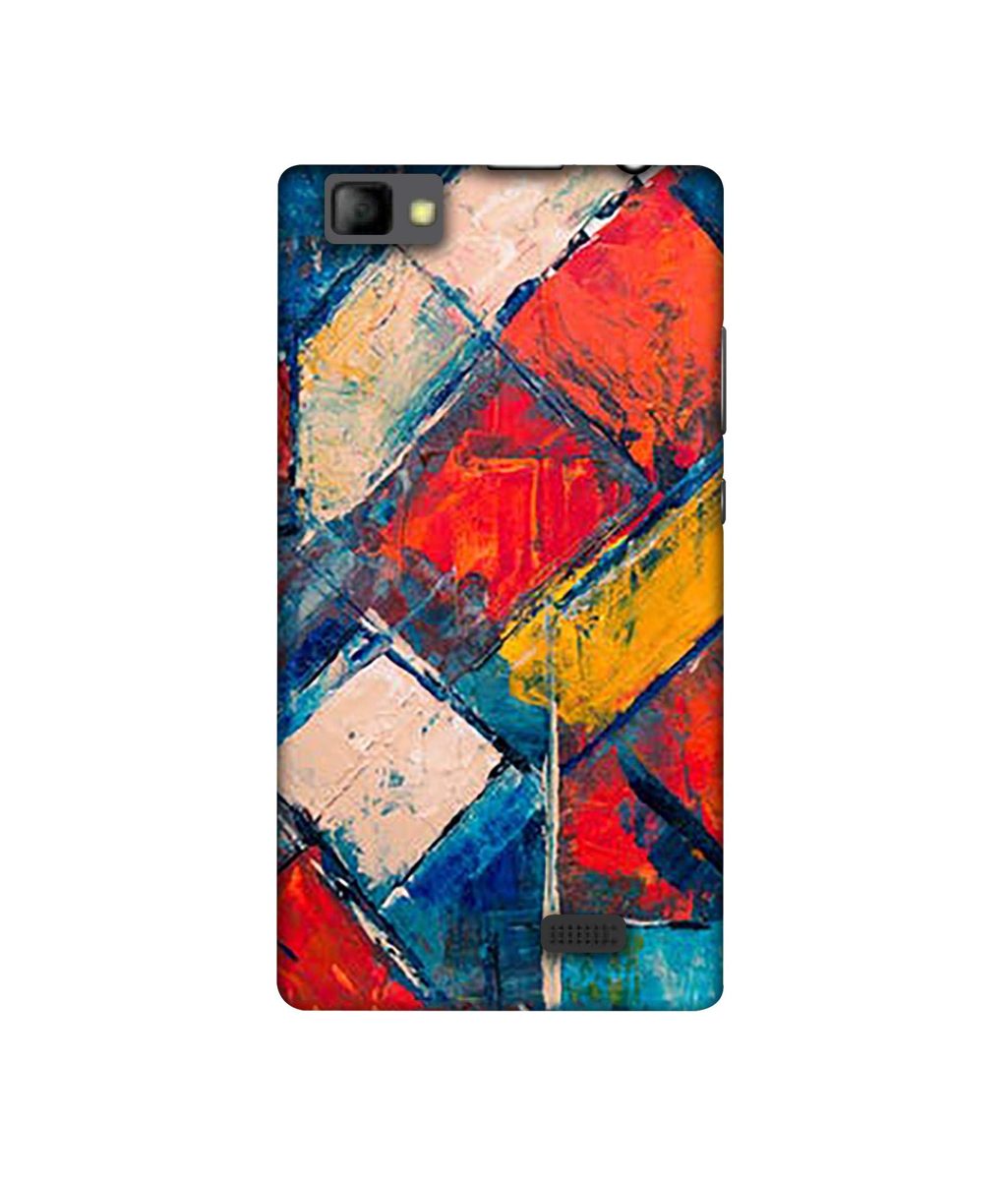 Amazon Brand - Solimo Designer Dark Multicolor Blocks UV Printed Soft Back Case Mobile Cover for Lyf Wind 7