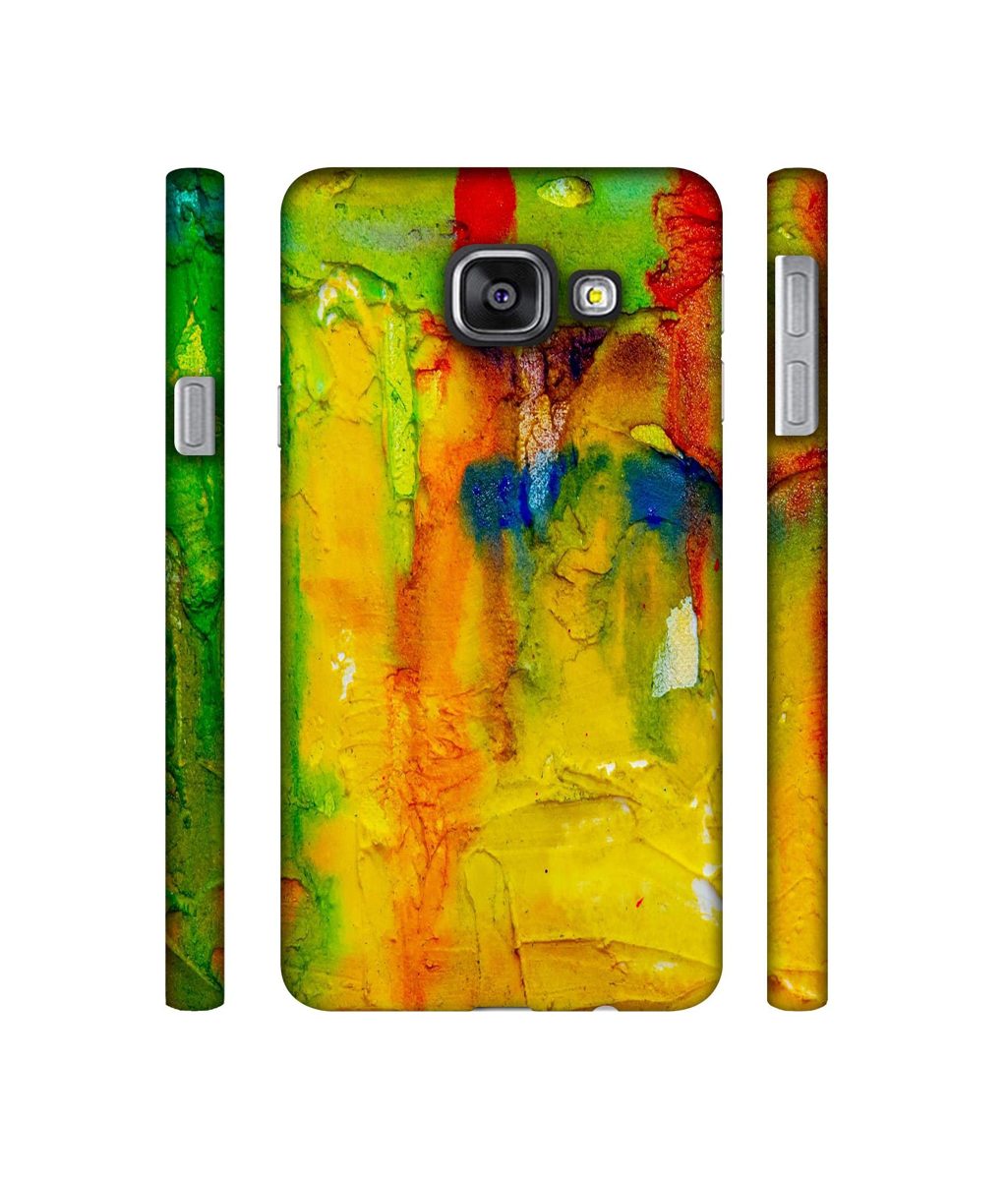 Amazon Brand - Solimo Designer Yellow and Green Paint 3D Printed Hard Back Case Mobile Cover for Samsung Galaxy A3 (2016)