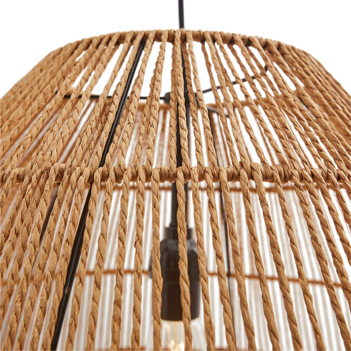 AmazonBasics Stone and Beam Contemporary Round Woven Pendant, 14.75"H, Ob4