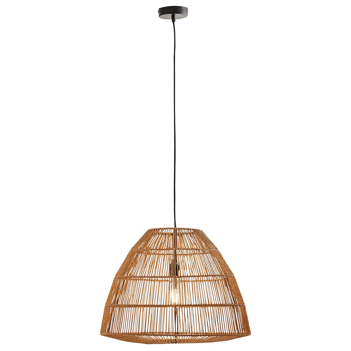AmazonBasics Stone and Beam Contemporary Round Woven Pendant, 14.75"H, Ob4