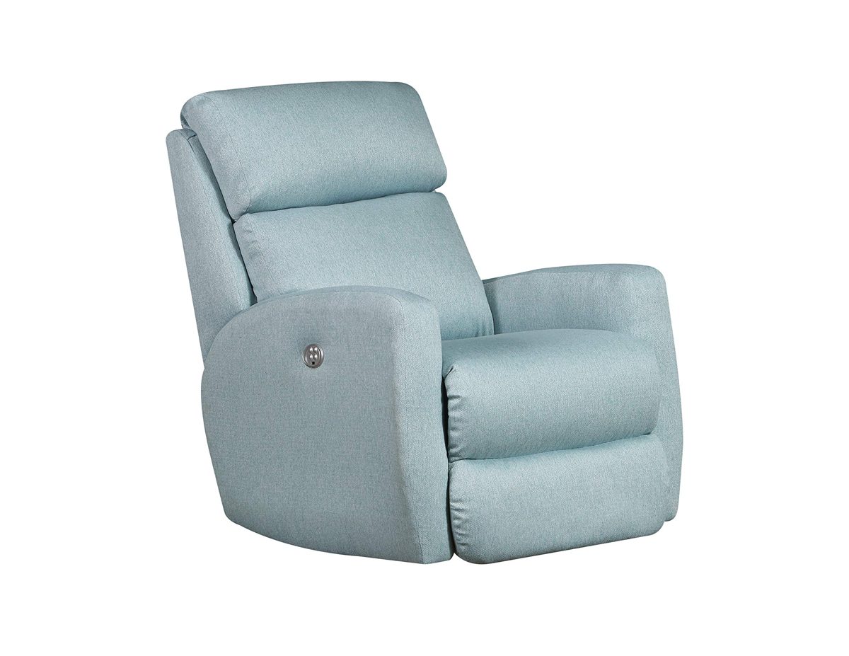 Amazon Brand - Stone & Beam Cambridge Upholstered Recliner Rocking Chair, 31"W, Light Blue