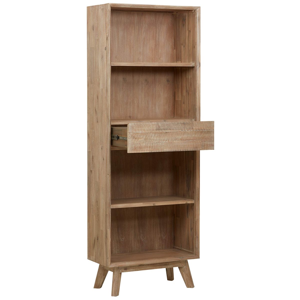 Stone & Beam Rylee Modern Bookcase 27.6"W x 76.8”H, Mixed Gray