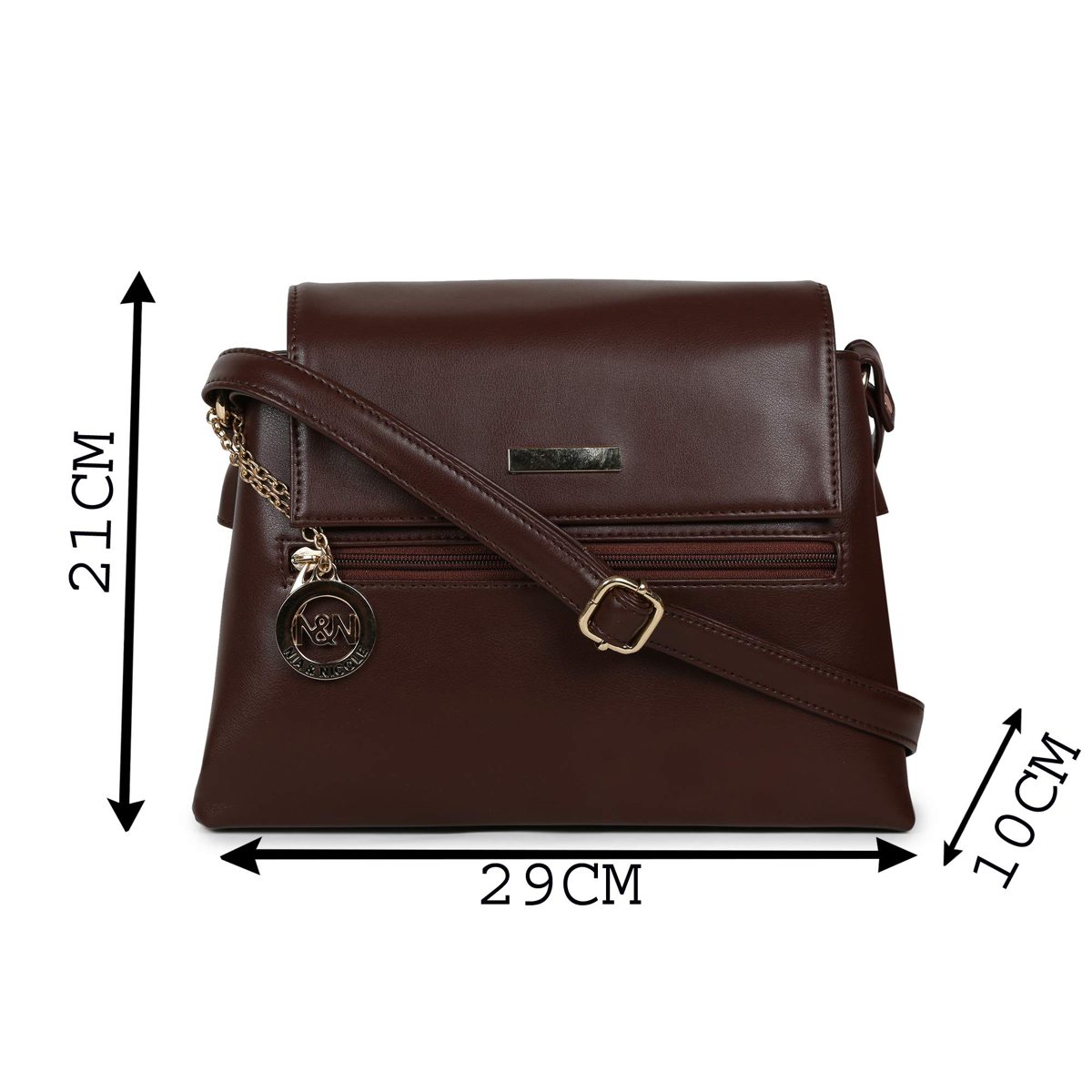 Nia & Nicole Women's Sling Bag (Brown)