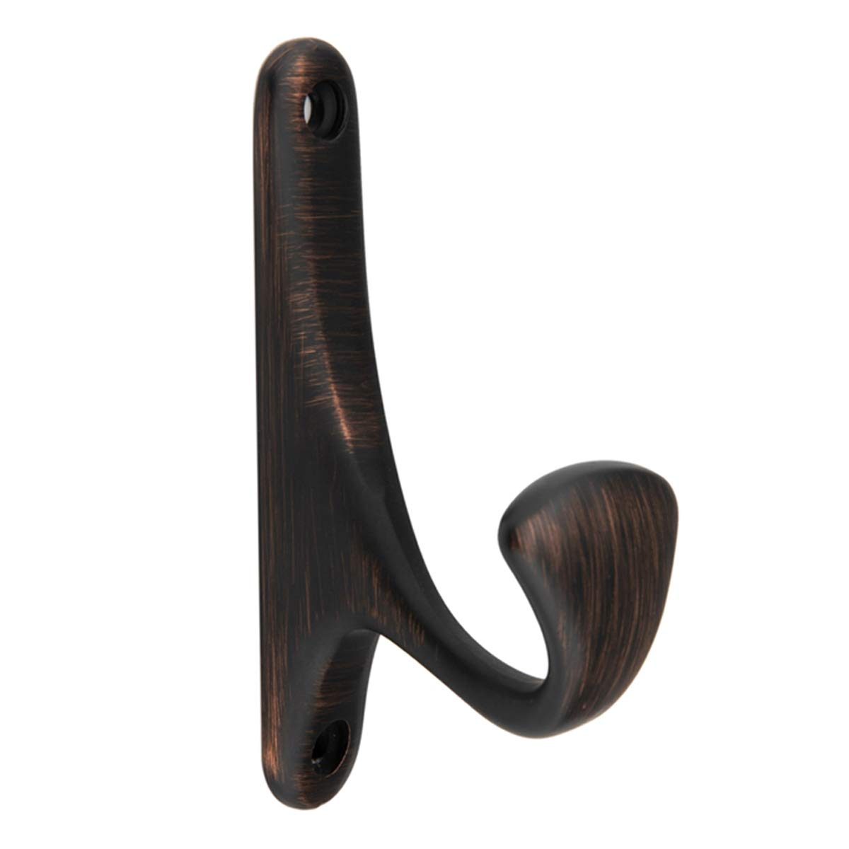 AmazonBasics Curved Single Prong Coat Hook, Oil Rubbed Bronze, 5-Pack