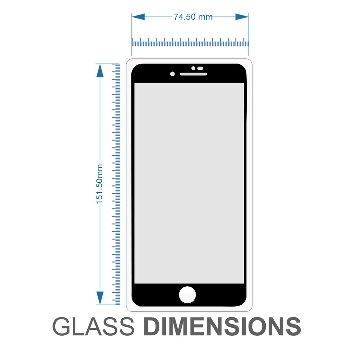 Amazon Brand - Solimo Full Body Tempered Glass for Apple iPhone 7 Plus / 8 Plus, with Installation kit