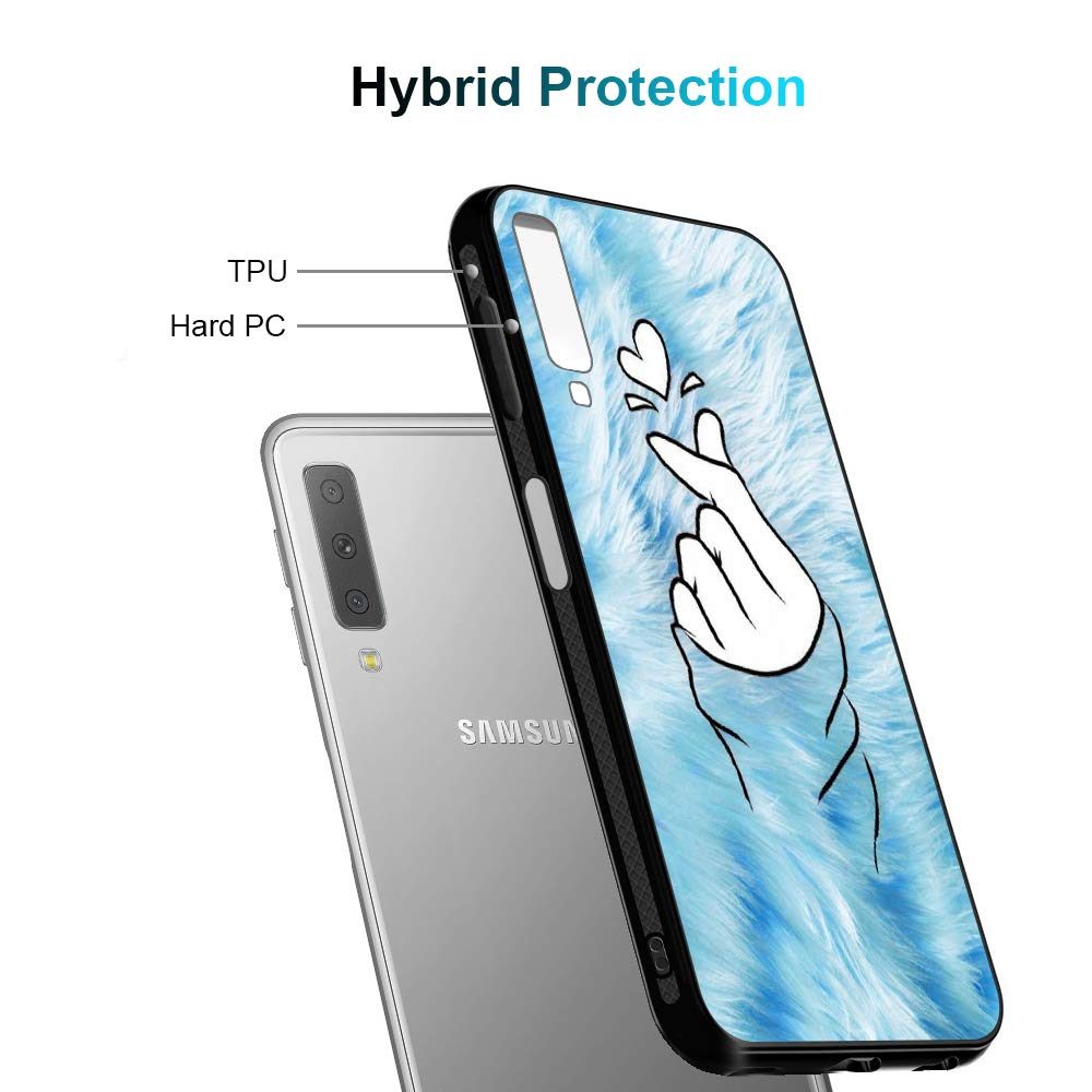 Amazon Brand - Solimo Designer Hearts Printed Hard Back Case Mobile Cover for Samsung Galaxy A7 (2018) (D1300)