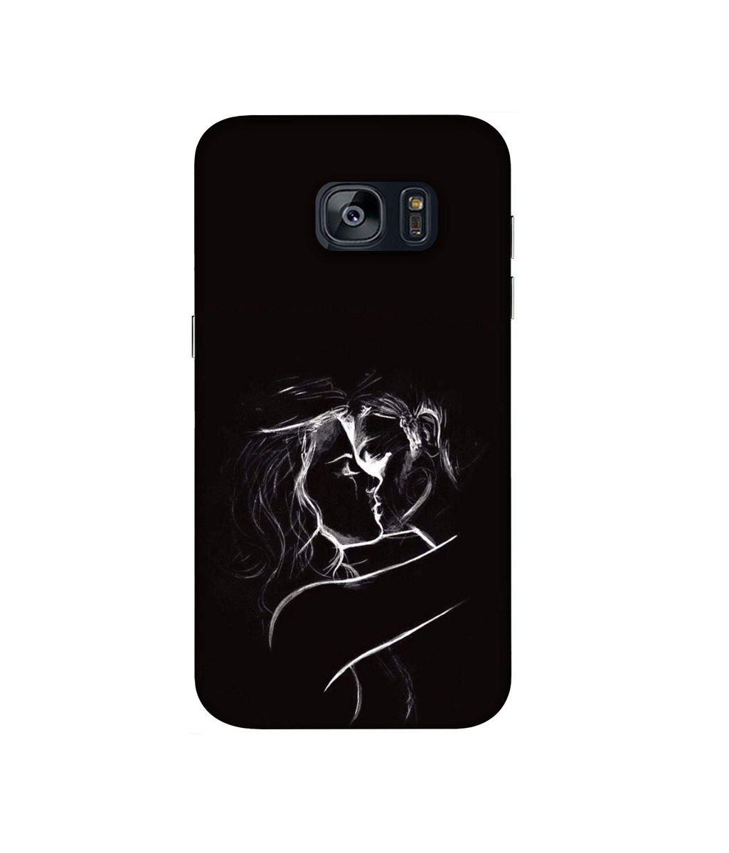 Amazon Brand - Solimo Designer Kissing Couple 3D Printed Hard Back Case Mobile Cover for Samsung Galaxy S7 Edge