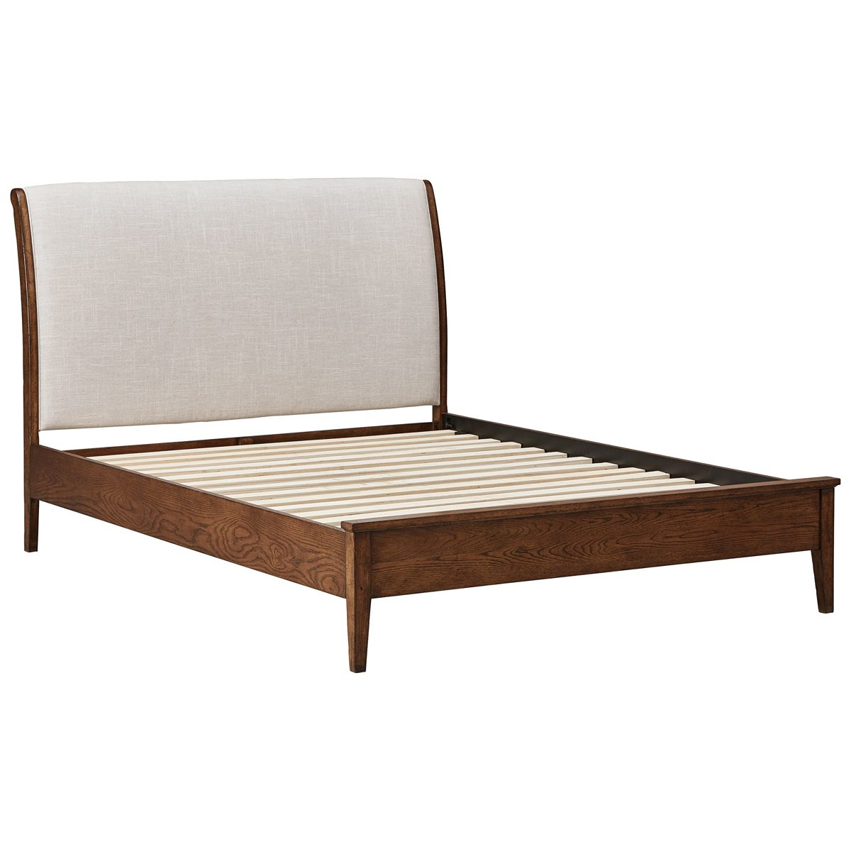 Amazon Brand – Stone & Beam Newport Arced Headboard Queen Bed, 63"W, Oak