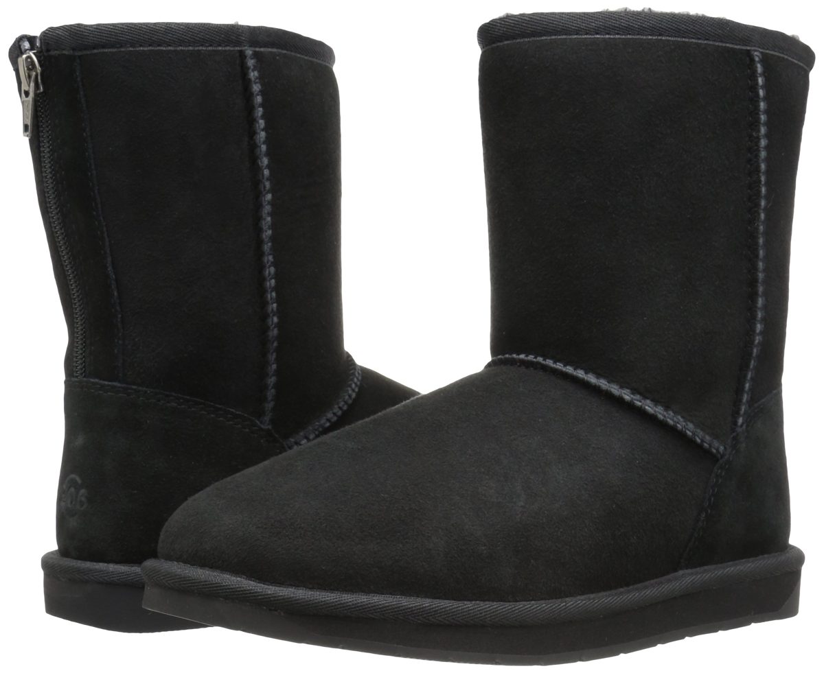 206 Collective Women's Balcom Short Back-Zip Shearling Boot Boot, Black, 11.5 B US