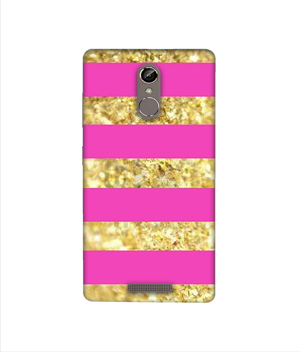 Amazon Brand - Solimo Designer Golden Stripes 3D Printed Hard Back Case Mobile Cover for Gionee S6s