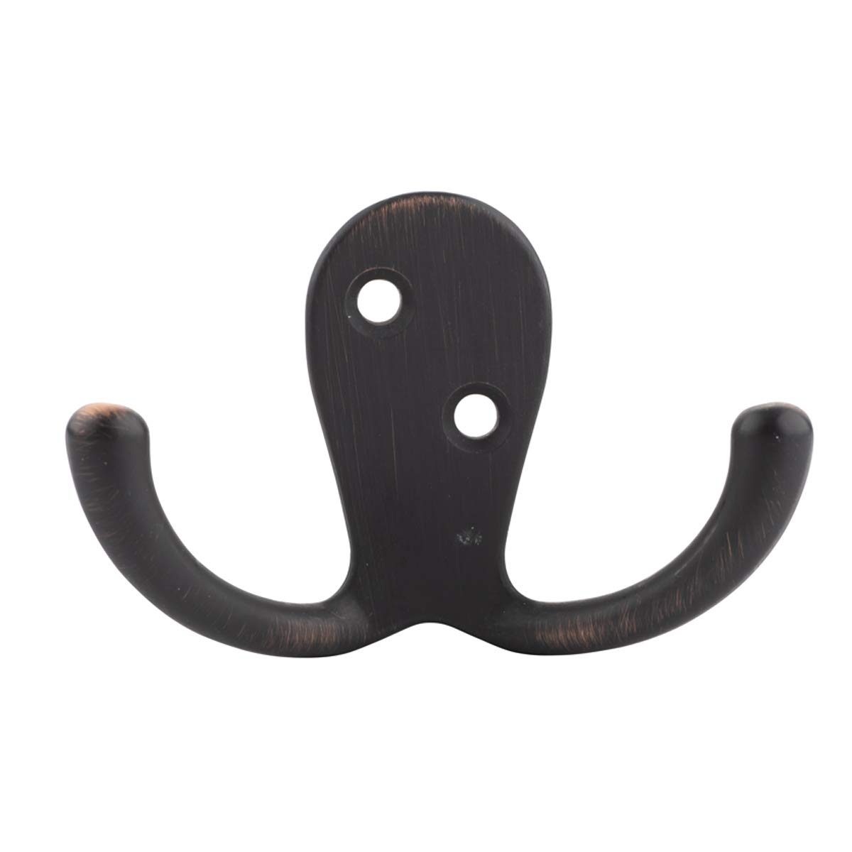 AmazonBasics Small Double Prong Robe Hook Oil Rubbed Bronze (5 Pack)
