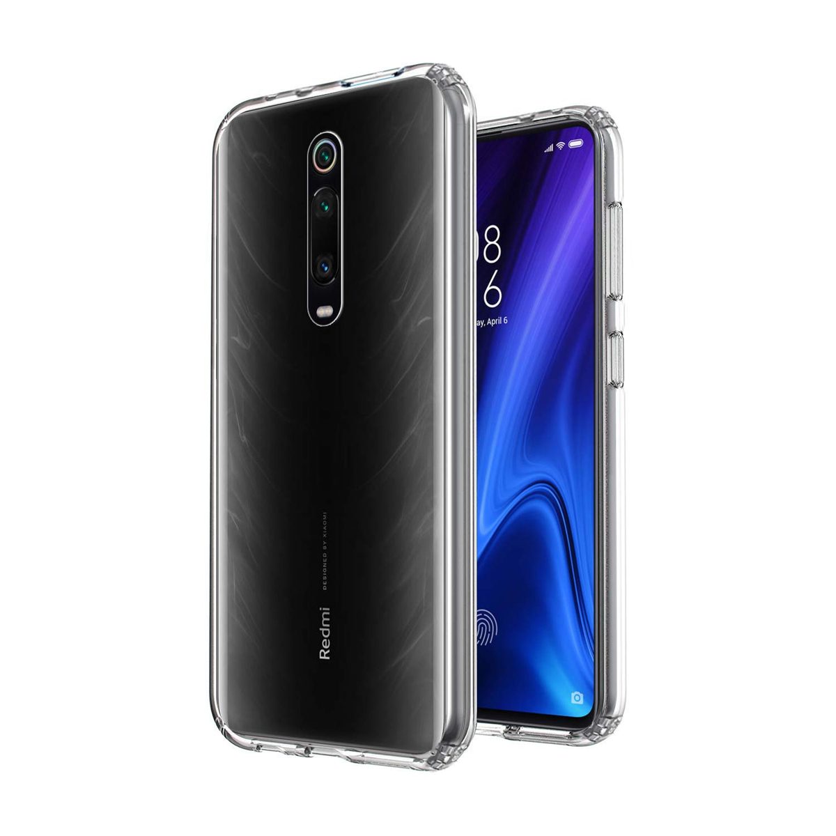 Amazon Brand - Solimo Transparent Case (Hard Back & Soft Bumper Cover) with 8 Foot Drop Porotection for Redmi K20 Pro