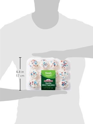 Fresh Brand – Patriotic Vanilla Mini Cupcakes, 10 oz (12 ct) (FROZEN)