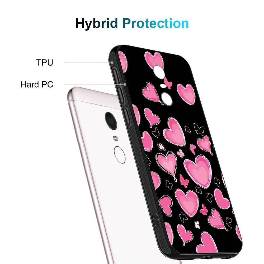 Amazon Brand - Solimo Designer Hearts Printed Hard Back Case Mobile Cover for Xiaomi Redmi Note 5 (D246)