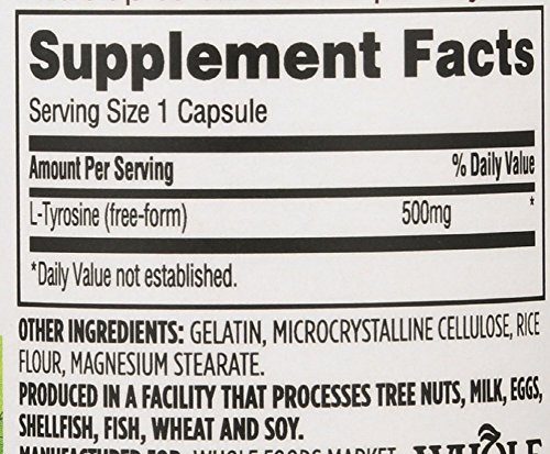 Whole Foods Market, L-Tyrosine 500mg, 100 ct
