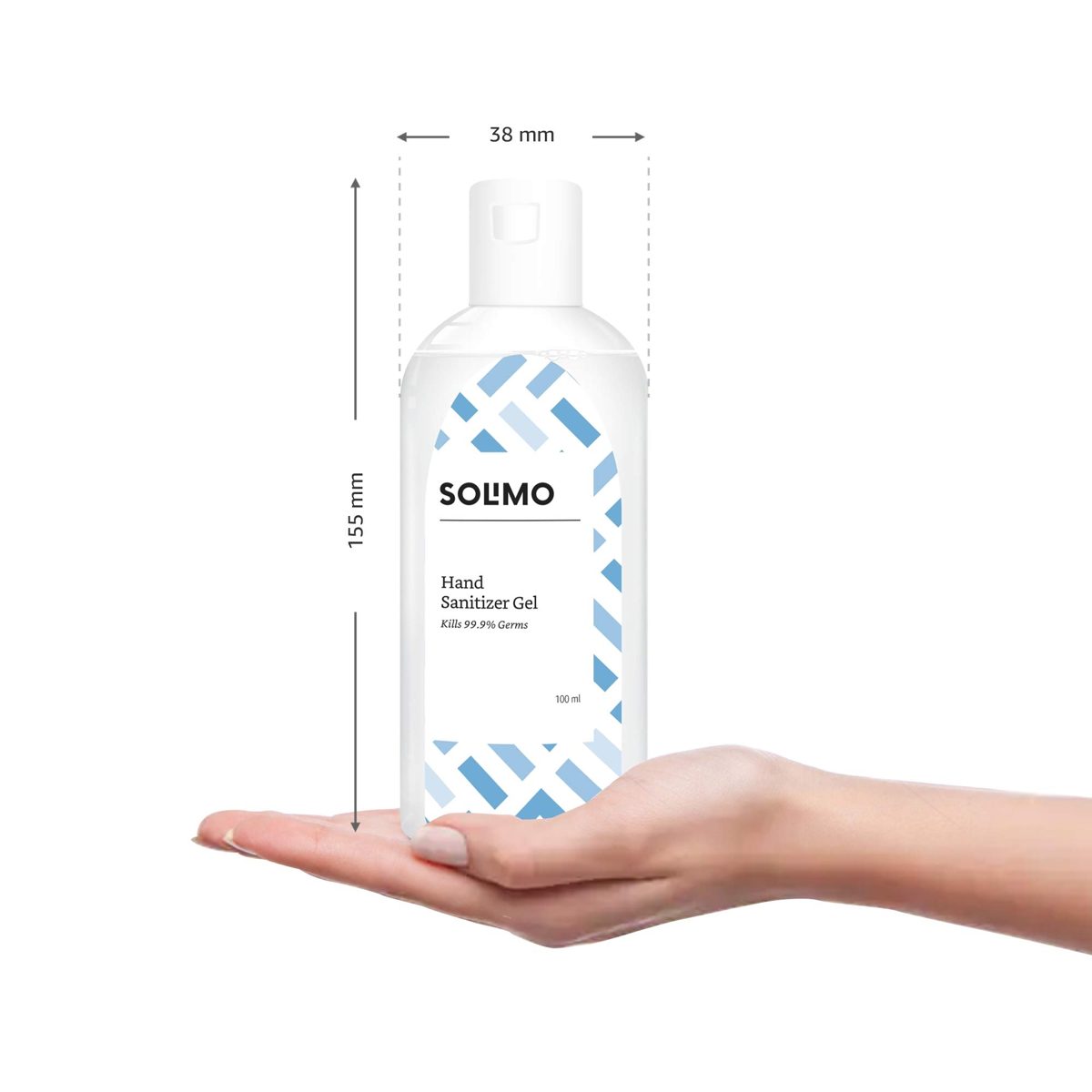 Amazon Brand - Solimo Hand Sanitizer Gel (72% Ethanol Absolute) - 100 ml (Pack of 4)