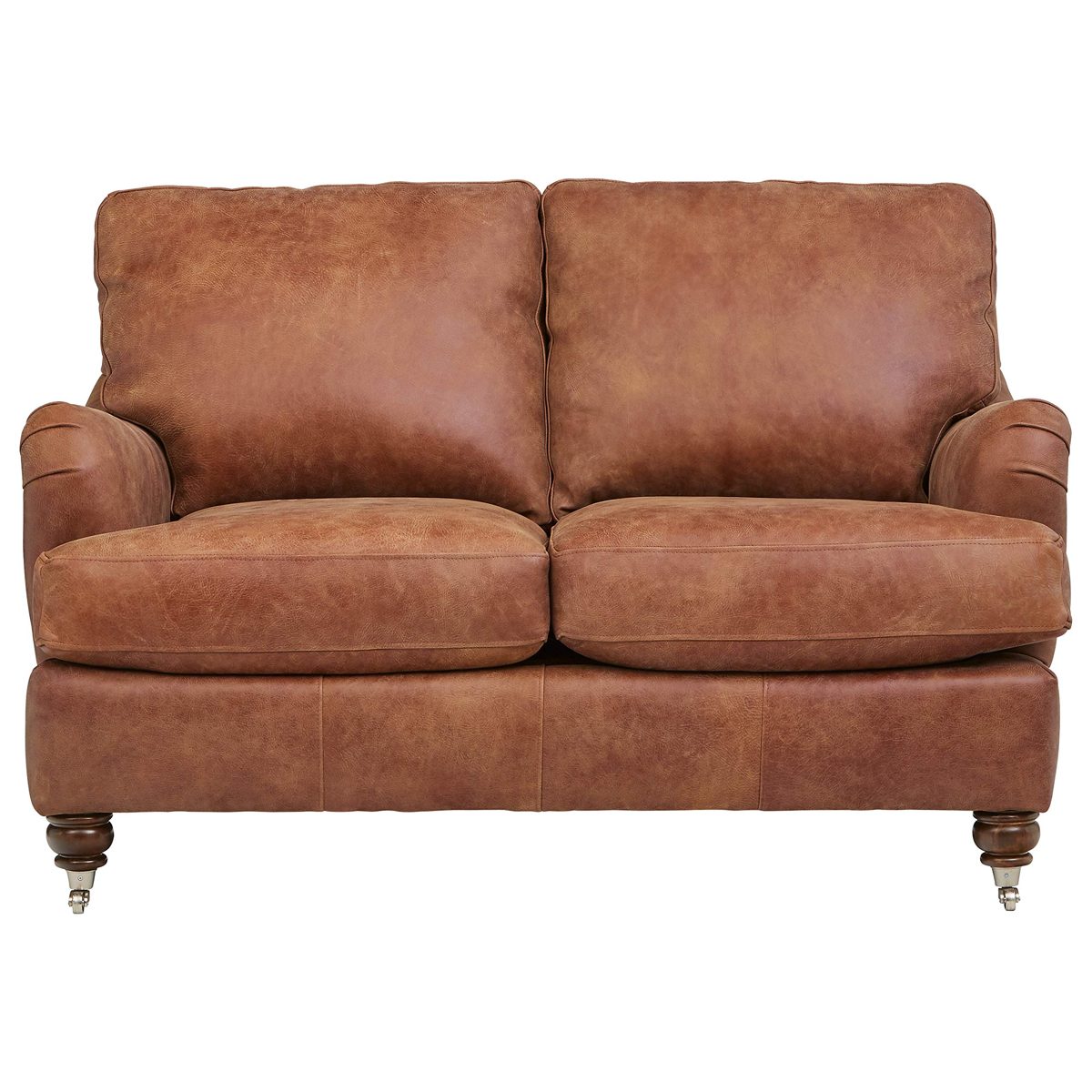 Amazon Brand – Stone & Beam Brandeberry Leather Loveseat, 58"W, Saddle