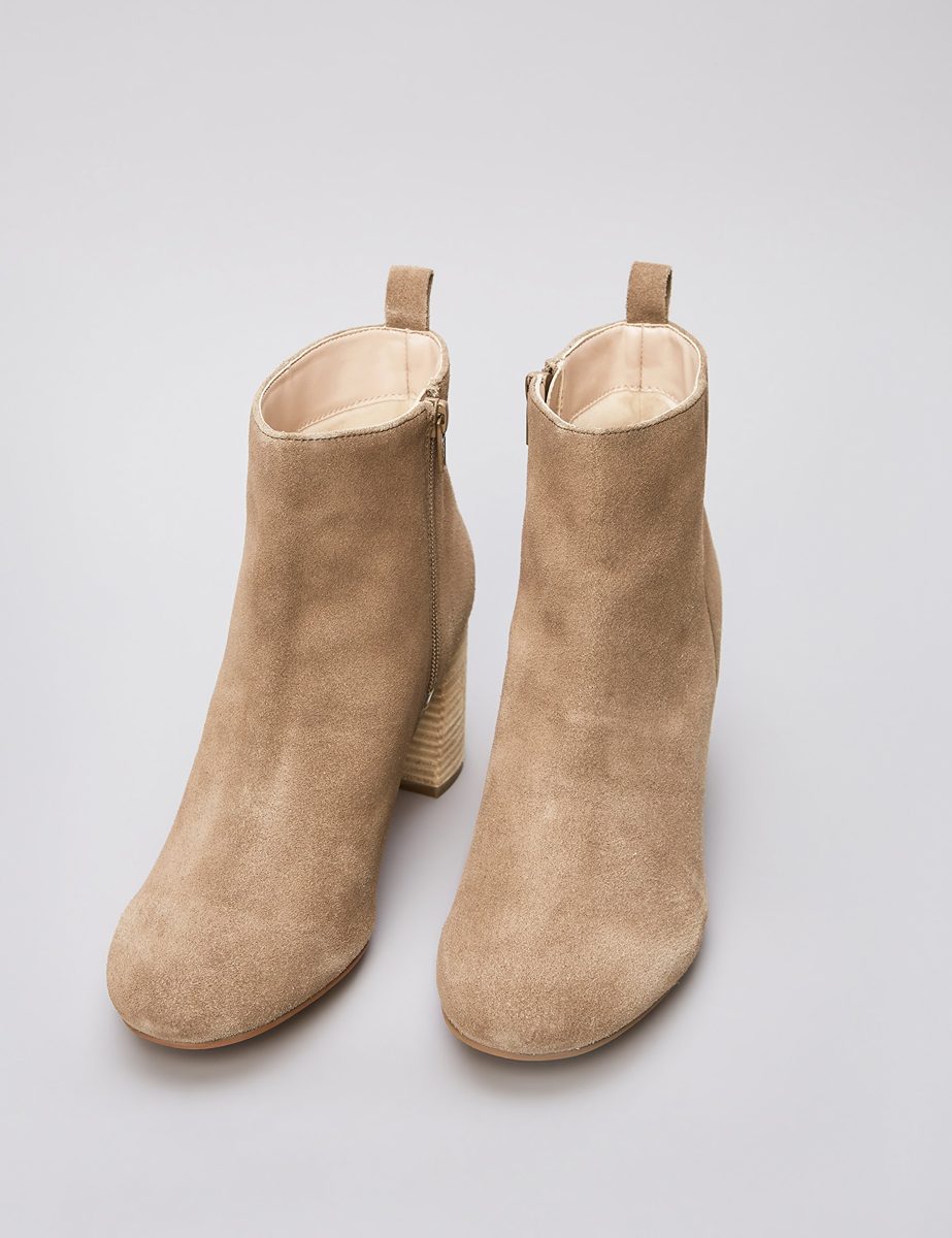 Amazon Brand - find. Women’s Suede Ankle Boots, Beige (Taupe Taupe), US 7.5