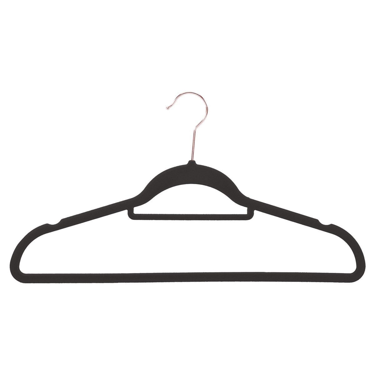 AmazonBasics Velvet Suit Hangers with Horizontal Bar - 50 Pack, Rose Gold Hooks